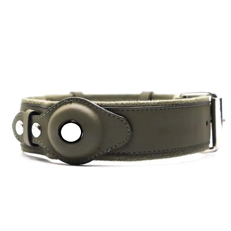 Collar para Perro de Cuero con Localizador