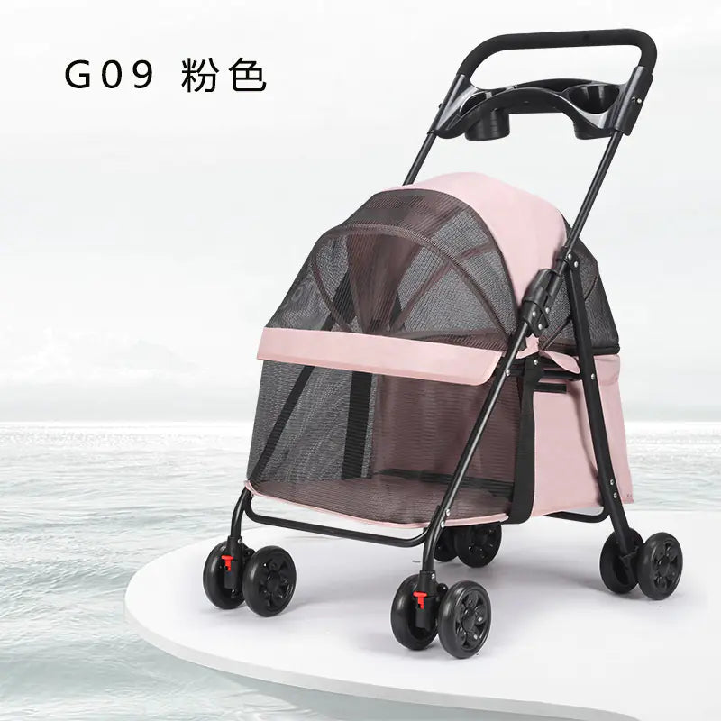 Carro para Perros Pequeños y Gatos - Ligera y Plegable