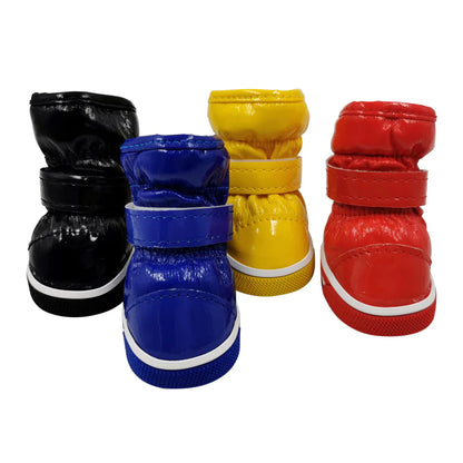 Zapatos de invierno de piel sintética para mascotas